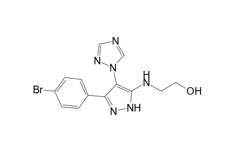 2-[[5-(4-bromophenyl)-4-(1,2,4-triazol-1-yl)-1H-pyrazol-3-yl]amino]ethanol