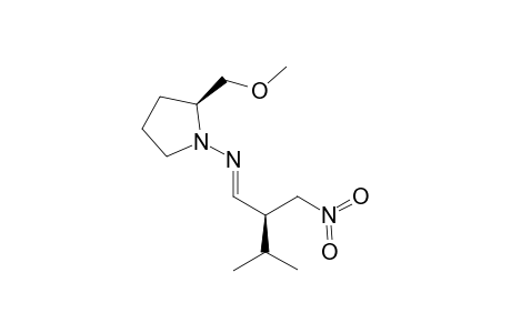 (S,S)-1-(.alpha.-Isopropyl-.beta.-nitropropylaldehyde)-2-methoxymethylpyrrolidinehydrazone
