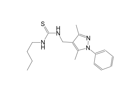 N-butyl-N'-[(3,5-dimethyl-1-phenyl-1H-pyrazol-4-yl)methyl]thiourea