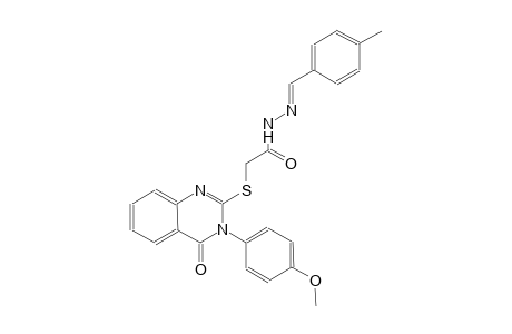 2-{[3-(4-methoxyphenyl)-4-oxo-3,4-dihydro-2-quinazolinyl]sulfanyl}-N'-[(E)-(4-methylphenyl)methylidene]acetohydrazide