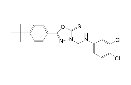 5-(4-tert-butylphenyl)-3-[(3,4-dichloroanilino)methyl]-1,3,4-oxadiazole-2(3H)-thione