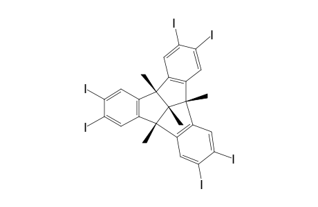2,3,6,7,10,11-Hexaiodo-4b.beta,8b.beta,12b.beta,12d..beta.-tetramethyl-4b,8b,12b,12d-tetrahydrodibenzo[2,3:4,5]pentaleno[1,6-ab]indene