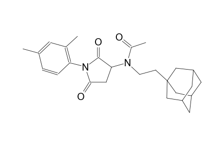 N-[2-(1-adamantyl)ethyl]-N-[1-(2,4-dimethylphenyl)-2,5-bis(oxidanylidene)pyrrolidin-3-yl]ethanamide