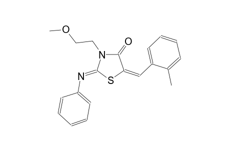 (2Z,5E)-3-(2-methoxyethyl)-5-(2-methylbenzylidene)-2-(phenylimino)-1,3-thiazolidin-4-one
