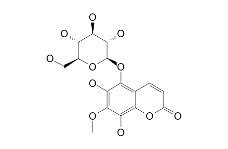 7-METHOXY-5,6,8-TRIHYDROXYCOUMARIN-5-BETA-GLUCOPYRANOSIDE