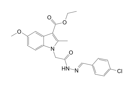 (E)-ethyl 1-(2-(2-(4-chlorobenzylidene)hydrazinyl)-2-oxoethyl)-5-methoxy-2-methyl-1H-indole-3-carboxylate
