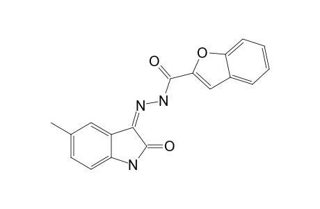(Z)-N'-(5-METHYL-2-OXOINDOLIN-3-YLIDENE)-BENZOFURAN-2-CARBHYDRAZIDE