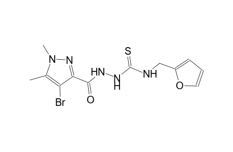 2-[(4-bromo-1,5-dimethyl-1H-pyrazol-3-yl)carbonyl]-N-(2-furylmethyl)hydrazinecarbothioamide