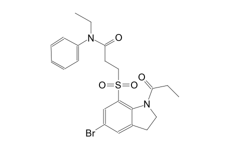 propanamide, 3-[[5-bromo-2,3-dihydro-1-(1-oxopropyl)-1H-indol-7-yl]sulfonyl]-N-ethyl-N-phenyl-