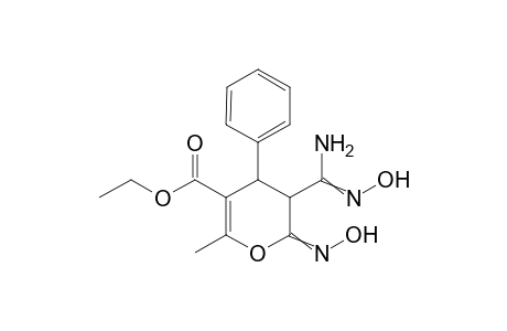Ethyl 5-(N'-hydroxycarbamimidoyl)-6-(hydroxyimino)-2-methyl-4-phenyl-5,6-dihydro-4H-pyran-3-carboxylate