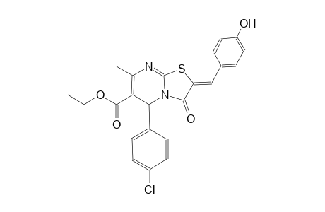 ethyl (2Z)-5-(4-chlorophenyl)-2-(4-hydroxybenzylidene)-7-methyl-3-oxo-2,3-dihydro-5H-[1,3]thiazolo[3,2-a]pyrimidine-6-carboxylate