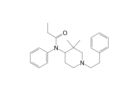 3,3-Dimethyl-1-(2-phenethyl)-4-(N-propionylanilino)piperidine
