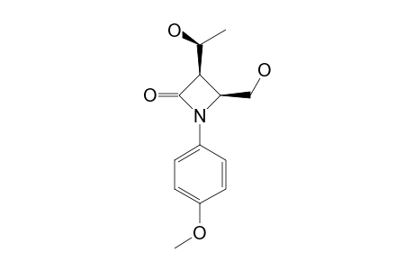 (ALPHA-R,3-R,4-S)-3-(1-HYDROXYETHYL)-4-(HYDROXYMETHYL)-1-(4-METHOXYPHENYL)-AZETIDINE-2-ONE