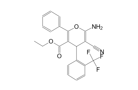 4H-pyran-3-carboxylic acid, 6-amino-5-cyano-2-phenyl-4-[2-(trifluoromethyl)phenyl]-, ethyl ester