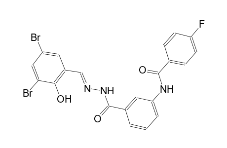 benzoic acid, 3-[(4-fluorobenzoyl)amino]-, 2-[(E)-(3,5-dibromo-2-hydroxyphenyl)methylidene]hydrazide