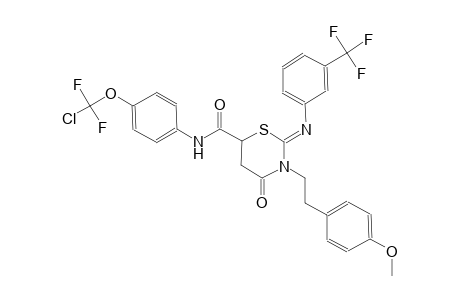 3-[2-(4-methoxy-phenyl)-ethyl]-4-oxo-2-(3-trifluoromethyl-phenylimino)-[1,3]thiazinane-6-carboxylic acid [4-(chloro-difluoro-methoxy)-phenyl]-amide