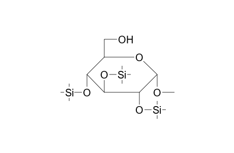 Methyl 2,3,4-tris-O-(trimethylsilyl)hexopyranoside