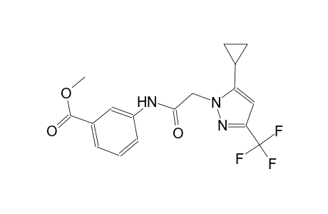 methyl 3-({[5-cyclopropyl-3-(trifluoromethyl)-1H-pyrazol-1-yl]acetyl}amino)benzoate