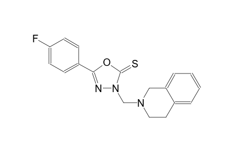 3-(3,4-dihydro-2(1H)-isoquinolinylmethyl)-5-(4-fluorophenyl)-1,3,4-oxadiazole-2(3H)-thione