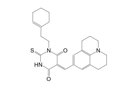 (5Z)-1-[2-(1-cyclohexen-1-yl)ethyl]-5-(2,3,6,7-tetrahydro-1H,5H-pyrido[3,2,1-ij]quinolin-9-ylmethylene)-2-thioxodihydro-4,6(1H,5H)-pyrimidinedione