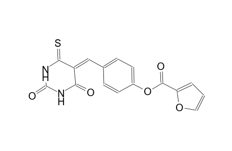 4-[(E)-(2,4-dioxo-6-thioxotetrahydro-5(2H)-pyrimidinylidene)methyl]phenyl 2-furoate