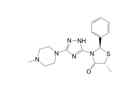 (trans)-5-Methyl-3-[3-(4-methylpiperazin-1-yl)-1H-1,2,4-triazol-5-yl]-2-phenyl-1,3-thiazolidin-4-one