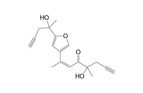 5-Methyl-2-{ 5'-[1"-hydroxy-1"-methyl-3''-butynyl]-3'- furanyl}-5-hydroxy-2-octen-7-yn-4-one