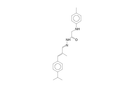 2-(4-Methylanilino)-N-[(E)-[(E)-2-methyl-3-(4-propan-2-ylphenyl)prop-2-enylidene]amino]acetamide