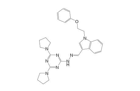1-(2-phenoxyethyl)-1H-indole-3-carbaldehyde [4,6-di(1-pyrrolidinyl)-1,3,5-triazin-2-yl]hydrazone