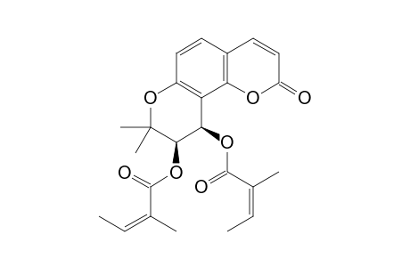 (9R,10R)-8,8-dimethyl-9-[(Z)-2-methylbut-2-enoyl]oxy-2-oxo-9,10-dihydropyrano[2,3-f]chromene-10-yl(Z)-2-methylbut-2-enoate