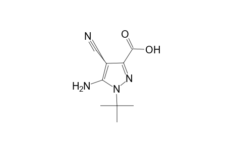 1H-Pyrazole-3-carboxylic acid, 5-amino-4-cyano-1-(1,1-dimethylethyl)-