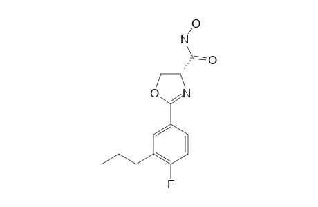 2-(3-PROPYL-4-FLUOROPHENYL)-4,5-DIHYDROOXAZOLE-4-CARBOXYLIC-ACID-HYDROXAMIC-ACID