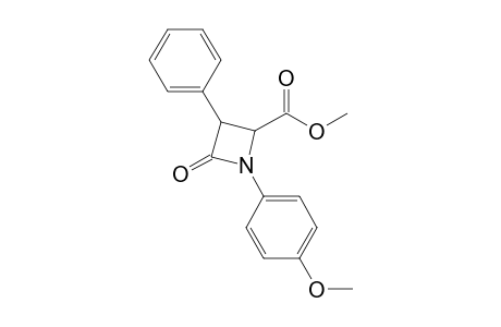 1-(4-Methoxyphenyl)-3-phenyl-4-oxoazetidine-2-carboxylic acid methyl ester