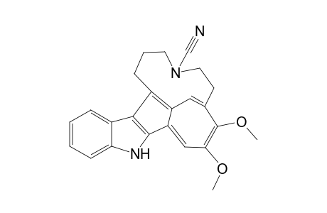 17,6,10-Ethenylylidene-13H-azacyclotetradecino[7,6-b]indole-13-carbonitrile, 5,11,12,14,15,16-hexahydro-7,8-dimethoxy-