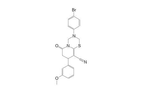 2H,6H-pyrido[2,1-b][1,3,5]thiadiazine-9-carbonitrile, 3-(4-bromophenyl)-3,4,7,8-tetrahydro-8-(3-methoxyphenyl)-6-oxo-