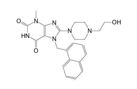 8-[4-(2-hydroxyethyl)-1-piperazinyl]-3-methyl-7-(1-naphthylmethyl)-3,7-dihydro-1H-purine-2,6-dione