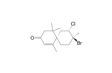 (6S,8S,9S)-9-Bromo-8-chloro-1,5,5,9-tetramethylspiro[5.5]undec-1-en-3-one
