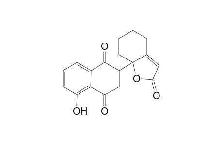 (2SR,7a' RS)-2,3-Dihydro-5-hydroxy-2-(2',4',5',6',7',7a-hexahydro-2''-oxobenzofuran-7a'-yl)-1,4-naphthoquinone
