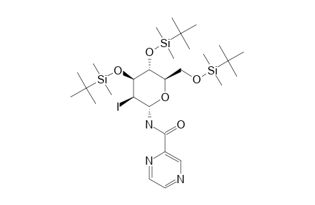 N-[3,4,6-TRIS-(O-TERT.-BUTYLDIMETHYLSILYL)-2-DEOXY-2-IODO-ALPHA-D-MANNOPYRANOSYL]-PYRAZINCARBOXAMIDE