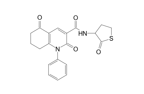 2,5-bis(oxidanylidene)-N-(2-oxidanylidenethiolan-3-yl)-1-phenyl-7,8-dihydro-6H-quinoline-3-carboxamide