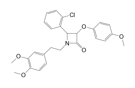 4-(2-Chlorophenyl)-1-homoveratryl-3-(4-methoxyphenoxy)azetidin-2-one