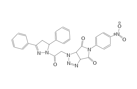 1-[2-(3,5-diphenyl-4,5-dihydro-1H-pyrazol-1-yl)-2-oxoethyl]-5-(4-nitrophenyl)-3a,6a-dihydropyrrolo[3,4-d][1,2,3]triazole-4,6(1H,5H)-dione
