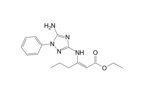 (Z)-Ethyl 3-(5-amino-1-phenyl-1H-1,2,4-triazol-3-ylamino)-hex-2-enoate
