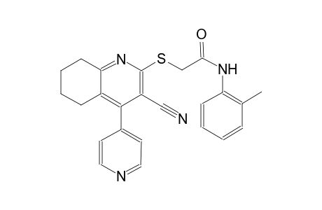 acetamide, 2-[[3-cyano-5,6,7,8-tetrahydro-4-(4-pyridinyl)-2-quinolinyl]thio]-N-(2-methylphenyl)-