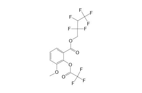 2-Hydroxy-3-methoxybenzoic acid, o-trifluoroacetyl-, 2,2,3,4,4,4-hexafluorobutyl ester