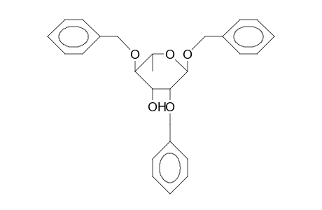 Benzyl 2,4-di-O-benzyl.alpha.-L-rhamnopyranoside