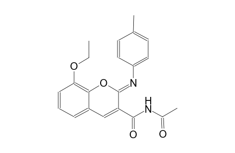 N-({(2Z)-8-ethoxy-2-[(4-methylphenyl)imino]-2H-chromen-3-yl}carbonyl)acetamide