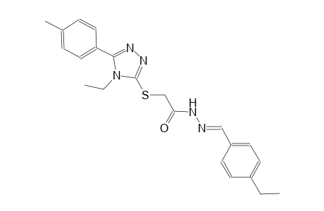 2-{[4-ethyl-5-(4-methylphenyl)-4H-1,2,4-triazol-3-yl]sulfanyl}-N'-[(E)-(4-ethylphenyl)methylidene]acetohydrazide