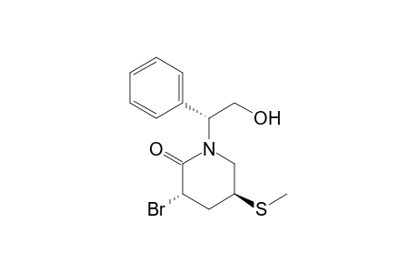 (.alpha.R,3S,5S)-3-Bromo-N-(2-hydroxy-1-phenylethyl)-5-methylthiopiperidin-2-one