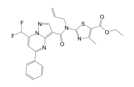 ethyl 2-(allyl{[7-(difluoromethyl)-5-phenylpyrazolo[1,5-a]pyrimidin-3-yl]carbonyl}amino)-4-methyl-1,3-thiazole-5-carboxylate